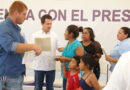 Atiende Gaudiano peticiones de familias en audiencia  en la Ranchería El Censo