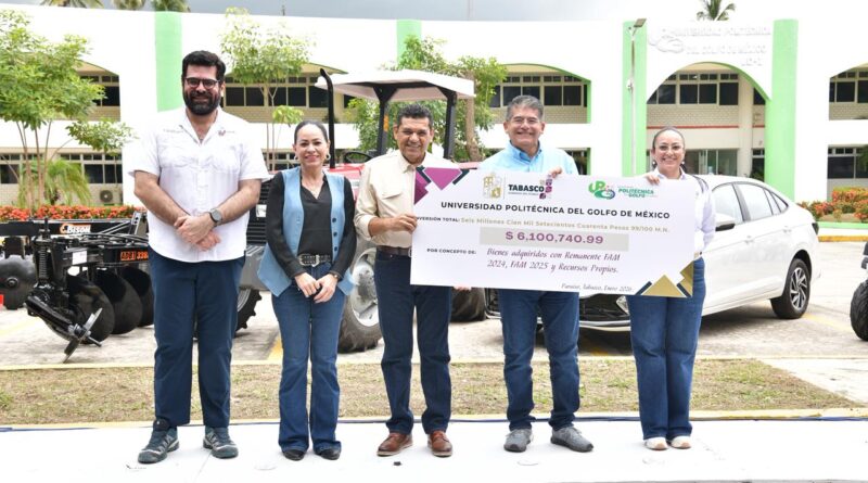 Fortalece gobierno a Universidad Politécnica del Golfo en Paraíso