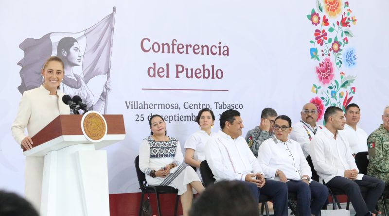 Presidenta Claudia Sheinbaum Pardo reconoce gestión de Javier May Rodríguez